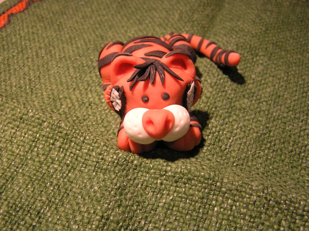 Modell eines Tigers aus Zuckermasse