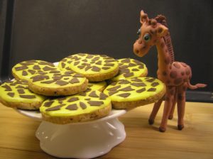 Giraffenkekse mit Glasur
