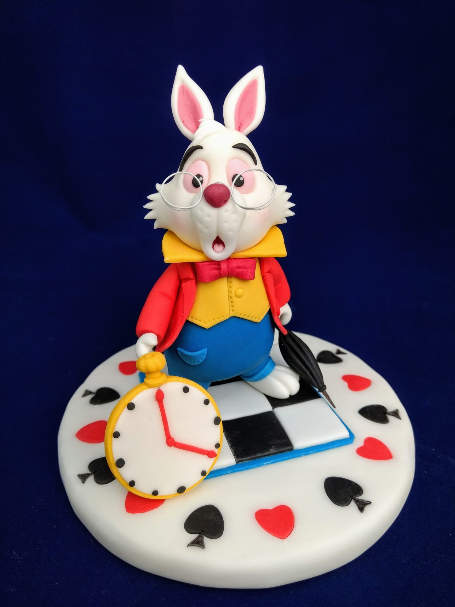 Das weiße Kaninchen figur aus Fondant Disney, Alice in Wonderland