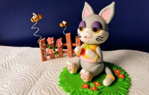 Animal Crossing Figur Katze Julian aus Fondant zur Tortendekorationn