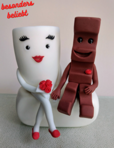 Milky und Schoki Brautpaar Tortenfiguren